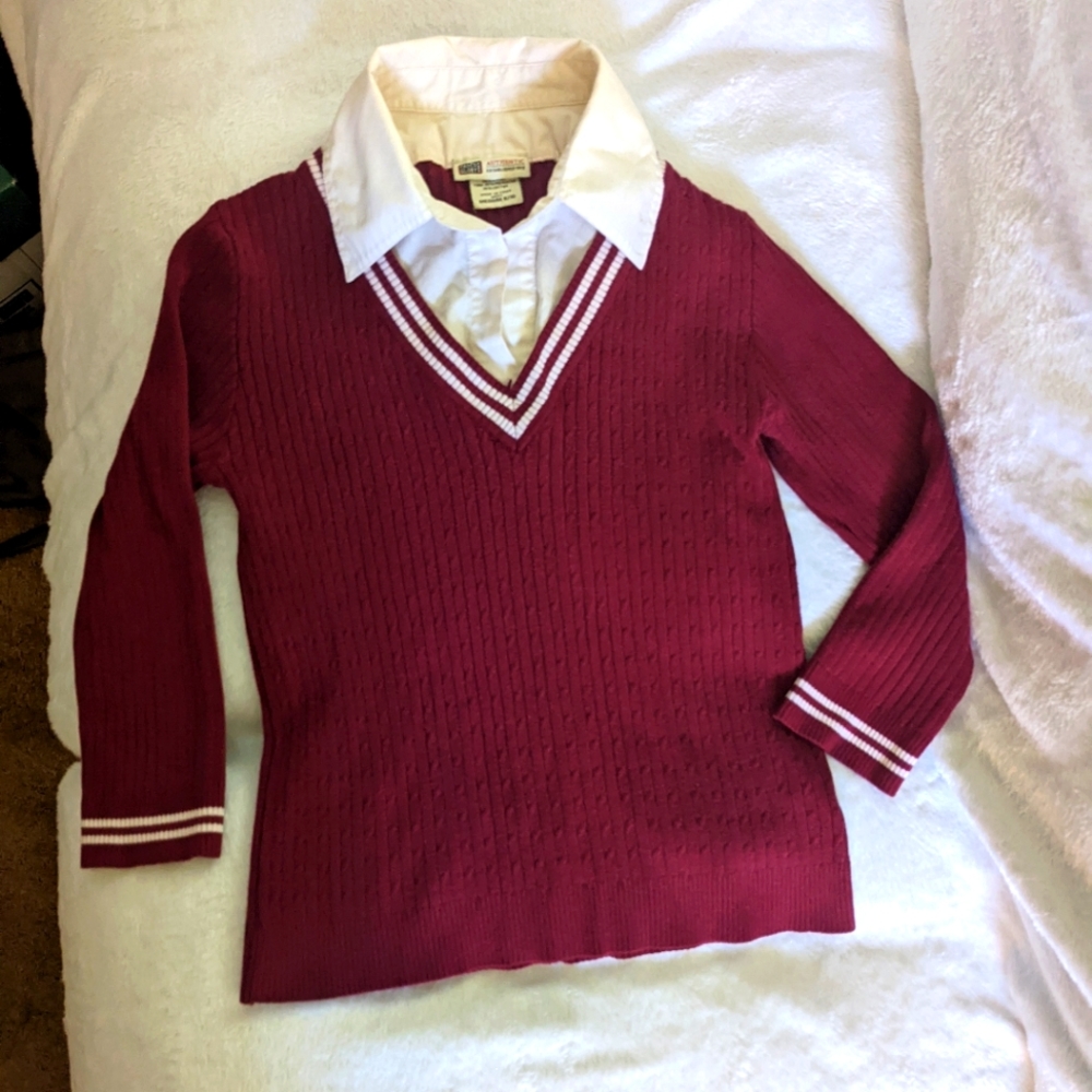 Burgundy sweater